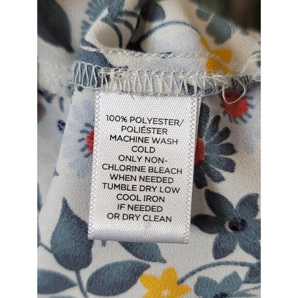 Loft Shirt Blouse Women's Size Medium Multicolor 100% Polyester Sleeveless - Picture 8 of 9